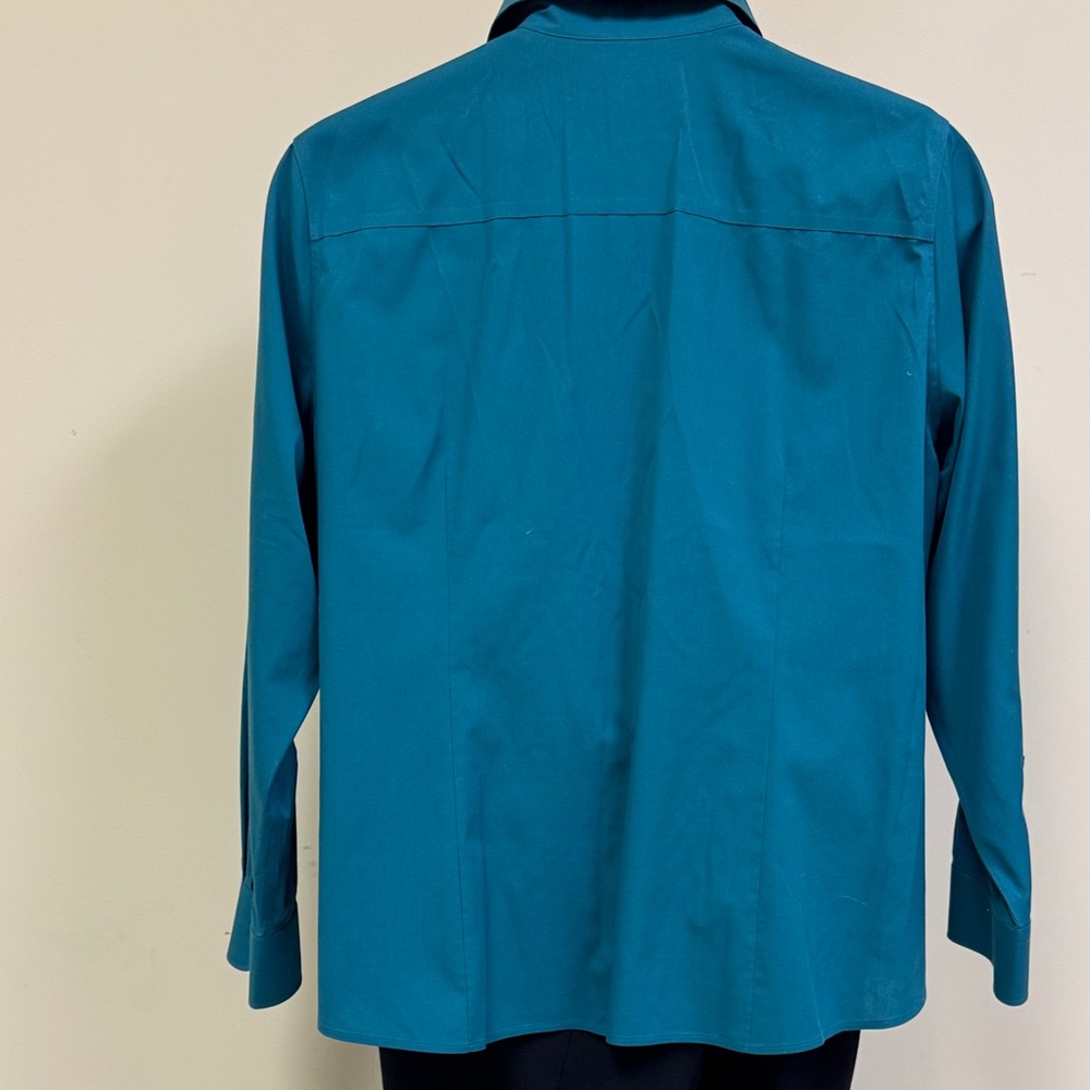 Talbots Teal Button Down Shirt - image 4